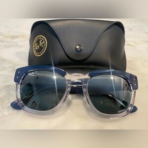 New and genuine Ray-Ban Mega Hawkeye Chromance - Blue and Gray Sunglasses